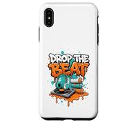 Carcasa para iPhone XS MAX Drop The Beat Street Art DJ Auriculares de Vinilo para Tocadiscos
