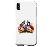 Carcasa para iPhone XS MAX Dual Citizen Texas American Flag Patriotic Funny Pride