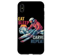 Carcasa para iPhone XS MAX Eat Sleep Carve Repeat - Ski Driver Sunset Ski Design