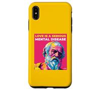 Carcasa para iPhone XS MAX El Amor es una Enfermedad Mental Palabras de sabiduría de Platón Estilo de Arte Pop