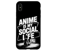 Carcasa para iPhone XS MAX El Anime es mi Vida Social, Divertido diseño de Cultura Otaku para fanáticos de Japón