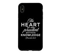 Carcasa para iPhone XS MAX El corazón de la Biblia bíblica prudente Orar Proverbios 18:15