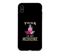 Carcasa para iPhone XS MAX ¡El Yoga es mi Medicina! Diseño de refrán Divertido de yogui/Profesor de Yoga