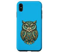 Carcasa para iPhone XS MAX Elemental Folk Art Owl Symmetrical Mandala Bird Graphic
