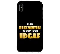 Carcasa para iPhone XS MAX Elizabeth Joke Idgaf Meme Funny Halloween Costume For Liz