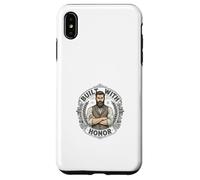 Carcasa para iPhone XS MAX Emblema de Honor de Caballero Barbudo Vintage Estilo Retro