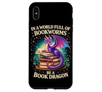 Carcasa para iPhone XS MAX En un Mundo Lleno de Ratones de Biblioteca Sé un Libro Dragon Book Nerd