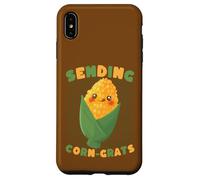 Carcasa para iPhone XS MAX Enviando Maíz Grats Cute Pun Kawaii Maíz