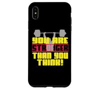 Carcasa para iPhone XS MAX Eres más Fuerte de lo Que Piensas con el gráfico de Levantamiento de Pesas