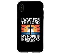 Carcasa para iPhone XS MAX Espero al Señor Salmo 130:5 Escritura Fe