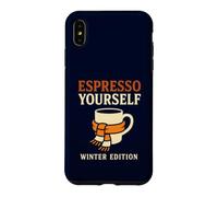 Carcasa para iPhone XS MAX Espresso Yourself Winter Edition Divertido Juego de Palabras para Amantes del café