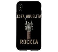 Carcasa para iPhone XS MAX Esta Abuelita Rockea Mano de Esqueleto Music Rock Guitar