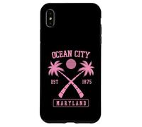 Carcasa para iPhone XS MAX Establecido 1875 Ocean City Maryland Retro Palmera