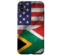 Carcasa para iPhone XS MAX Estados Unidos y Sudáfrica Yin Yang - Bandera sudafricana Americana