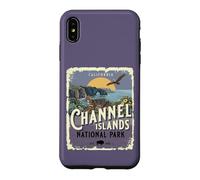 Carcasa para iPhone XS MAX Estilo Vintage de póster de Viaje al Parque Nacional de Las Islas del Canal