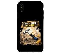 Carcasa para iPhone XS MAX Esto no es un simulacro, Humor de construcción, Casco para Trabajadores