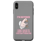 Carcasa para iPhone XS MAX Estoy Jubilado Divertido Ganso jubilación Garabato