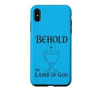 Carcasa para iPhone XS MAX Eucaristía Católica He aquí la Comunión del Cordero de Dios