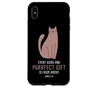 Carcasa para iPhone XS MAX Every Good & Purrfect (Gift) is from Above - James 1:17 Cat