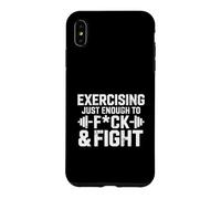 Carcasa para iPhone XS MAX Exercising Enough To F and Fight Funny Fitness Funny Workout
