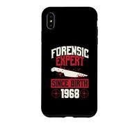 Carcasa para iPhone XS MAX Experto forense Desde su Nacimiento 1968 Cumpleaños temático de crímenes Reales