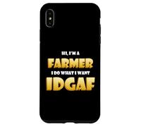 Carcasa para iPhone XS MAX Farmer Idgaf Funny Vegetable/Animal Food Farming Rancher