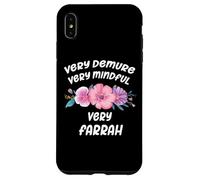 Carcasa para iPhone XS MAX Farrah Personalized Very Demure Very Mindful Farrah Name