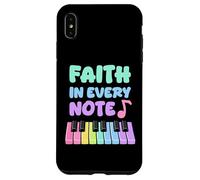 Carcasa para iPhone XS MAX Fe en Cada Nota Piano Chica Cristiana Músico de la Iglesia