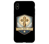 Carcasa para iPhone XS MAX Fe Esperanza Amor Cristiano Ortodoxo Floral Jesucristo Dios