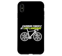 Carcasa para iPhone XS MAX Fibra de Carbono es mi lenguaje de Amor Bicicleta Ciclista de Carretera Pro
