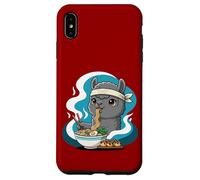 Carcasa para iPhone XS MAX Fideos Ramen Alpaca Japón Y2K Kawaii Alpacas Anime