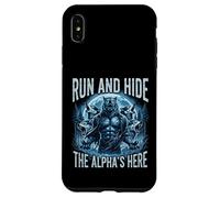 Carcasa para iPhone XS MAX Fierce Run and Hide The Alpha 's Here Werewolf Wolf Fantasy
