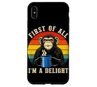 Carcasa para iPhone XS MAX First of All I'm A Delight Retro Mono Café Divertido Humor