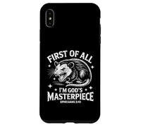 Carcasa para iPhone XS MAX First of All Im God Masterpiece Possum Opossum Ephesian 2:10