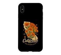 Carcasa para iPhone XS MAX Flor de Amapola de California Vintage The Golden State Retro