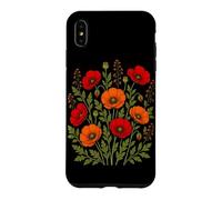 Carcasa para iPhone XS MAX Flores Silvestres de Amapola roja Naranja botánica Floral