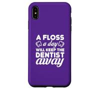 Carcasa para iPhone XS MAX Floss Daily Keep Dentist Away Dental Humor Cita