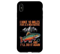 Carcasa para iPhone XS MAX Fly Fishing Brook Trout Hiker Blue Line Native