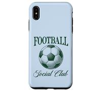 Carcasa para iPhone XS MAX Football Social Club Balón de fútbol Diseño de Estilo Vintage