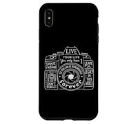 Carcasa para iPhone XS MAX Fotógrafo Motivación Vive tu Vida Cámara Citas Hombres