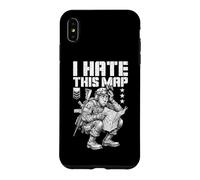 Carcasa para iPhone XS MAX FPS Gamer Funny I Hate This Map, Reproductor de Videojuegos Militar