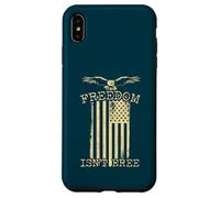 Carcasa para iPhone XS MAX Freedom Isnt Free Patriotic Eagle Bird Diseño de Bandera Estadounidense