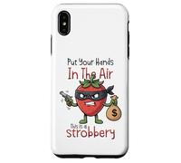 Carcasa para iPhone XS MAX Fresa Strobbery Comida Juego de Palabras Amante de la Fruta Foodie