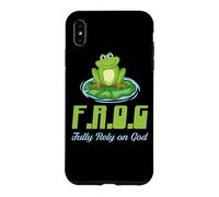 Carcasa para iPhone XS MAX Frog Confíe plenamente en Dios Clásico Cristiano Fe & Religión