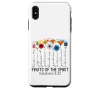 Carcasa para iPhone XS MAX Fruits of The Spirit Gálatas 5 22 Verso de la Biblia Cristiano