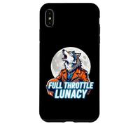 Carcasa para iPhone XS MAX Full Throttle Lunacy Howling Biker Wolf Graphic