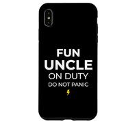 Carcasa para iPhone XS MAX Fun Uncle On Duty Do Not Panic Hermano Hermano