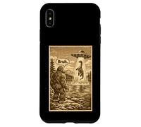 Carcasa para iPhone XS MAX Funny Bigfoot Bruh UFO Alien Loch Ness Monster Abduction