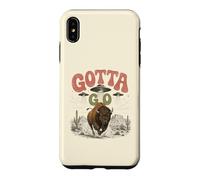 Carcasa para iPhone XS MAX Funny Buffalo Gotta Go OVNI Alien Desert Design Western Humor