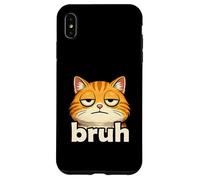 Carcasa para iPhone XS MAX Funny Cat Face Meme Bruh Orange Cat Viral Trendy Boys Memes